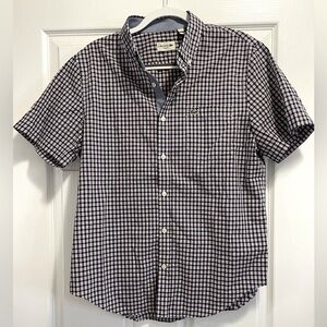 LACOSTE short sleeve button up shirt size Large